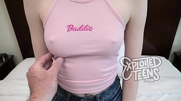 This pale redheaded teen has amazing tits and a soft tongue